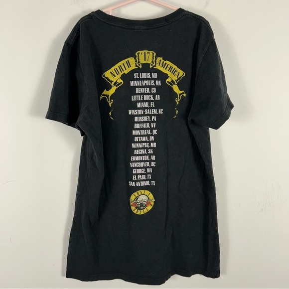 💕Guns n roses Black Graphic T-Shirt with Band Logo kid L - Picture 3 of 10